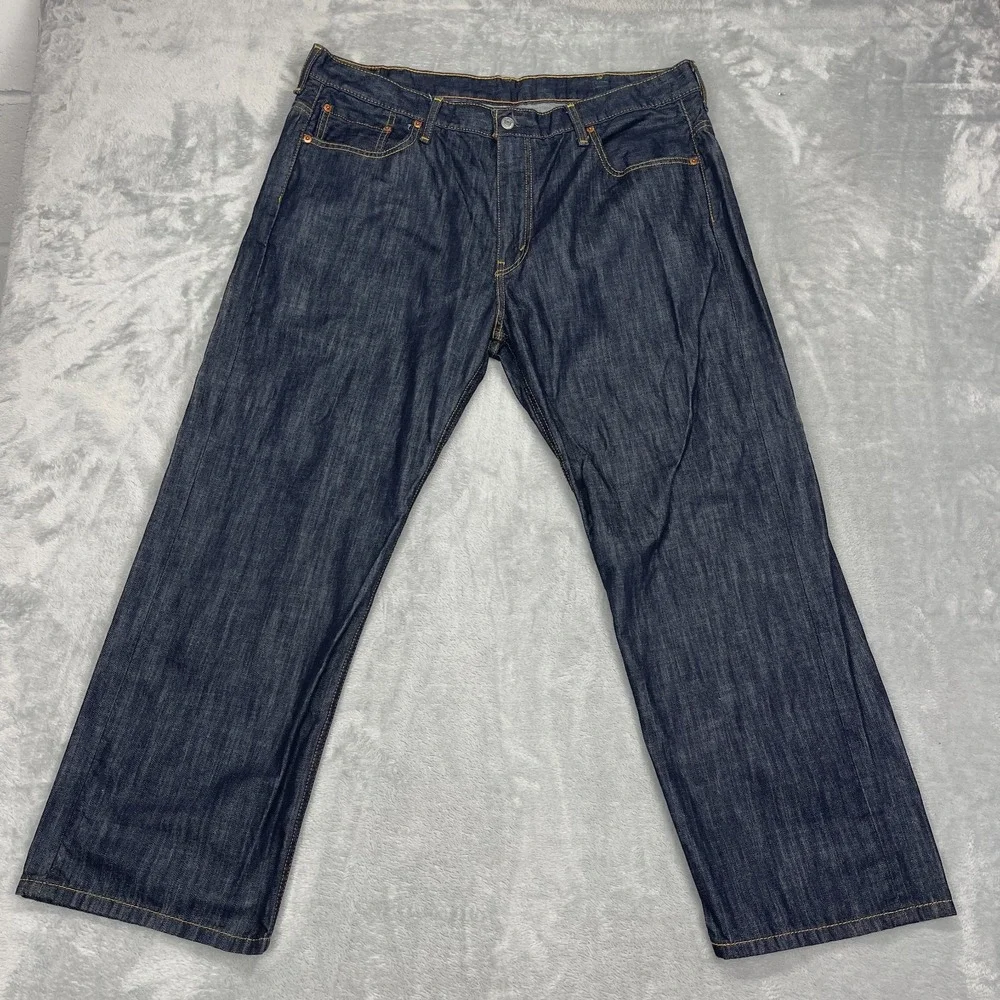 Levi's Jeans Mens 38x30 (38x28) Blue Denim Dark Wash 569 Loose Fit Straight Leg